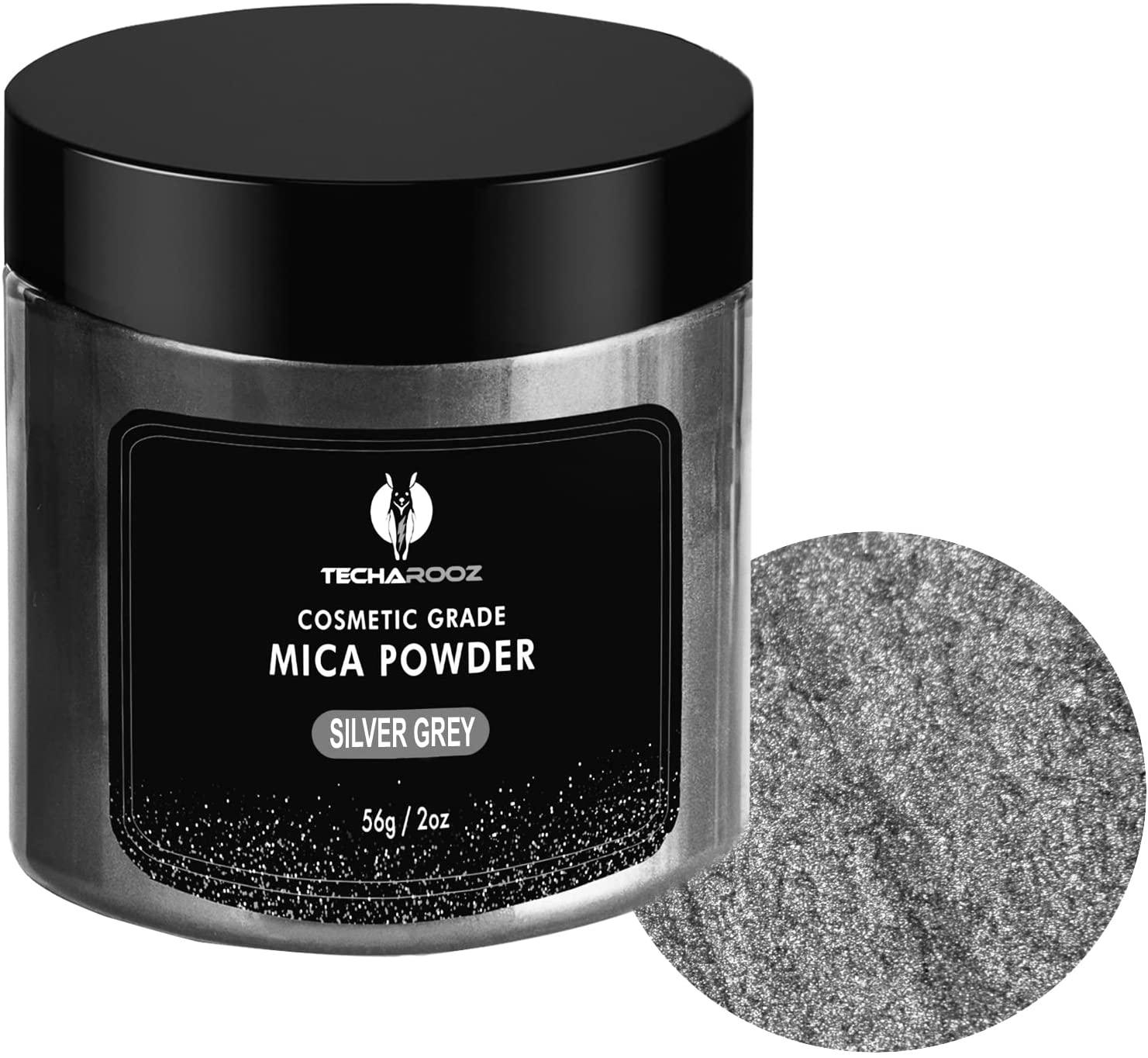 Silver Grey Mica Powder for Epoxy Resin 56g / 2oz. Jar - 2 Tone Resin