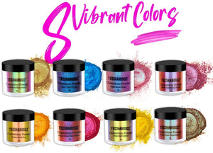 Chameleon Mica Powder - 8 Colors Holographic Color Shift Pigment for Epoxy Resin & Arts & Craft - Techarooz