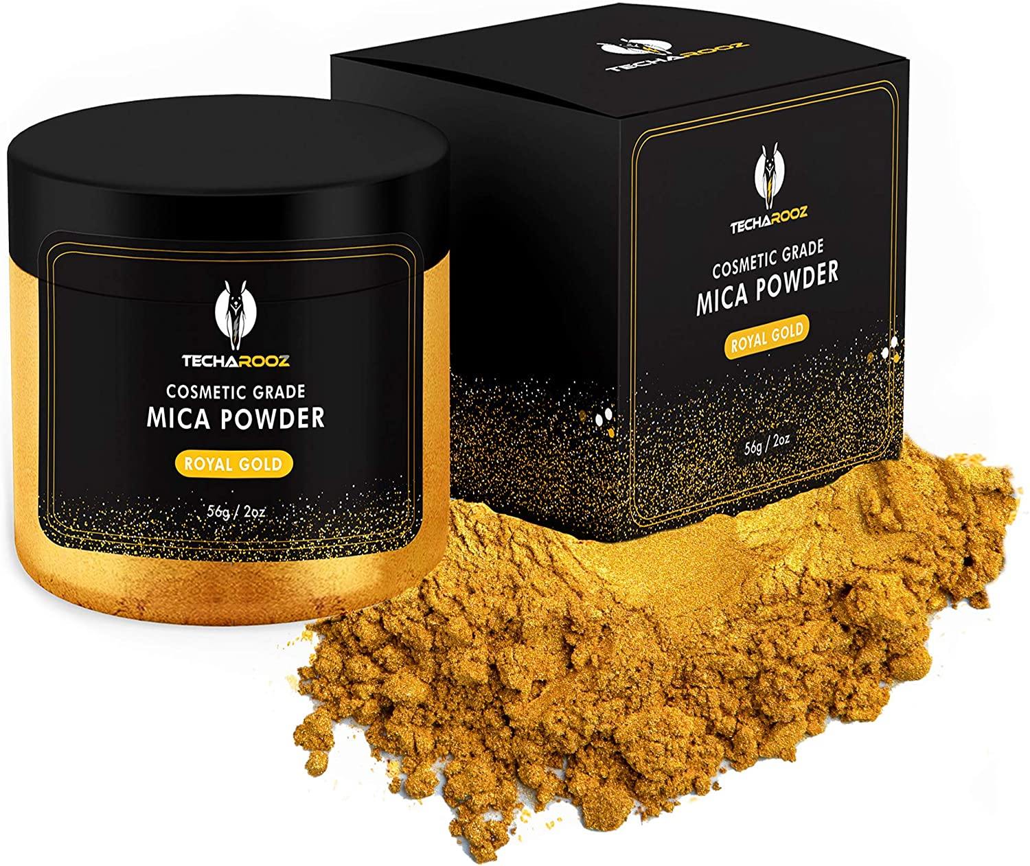 FIREDOTS Old Royal Gold Mica Powder - 100 Grams - Epoxy Resin Color Pigment  - Metallic Gold Mica Powder for Epoxy Resin - Gold Epoxy Pigment Powder 
