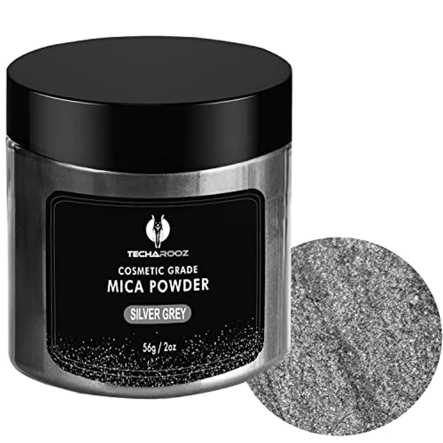 Sliver Black Mica Powder for Epoxy Resin 3.5 oz /100g Powdered Pigment for Soap Colorant Bath Bomb Dye, Cosmetic Grade for Lip Gloss, Acrylic Nails