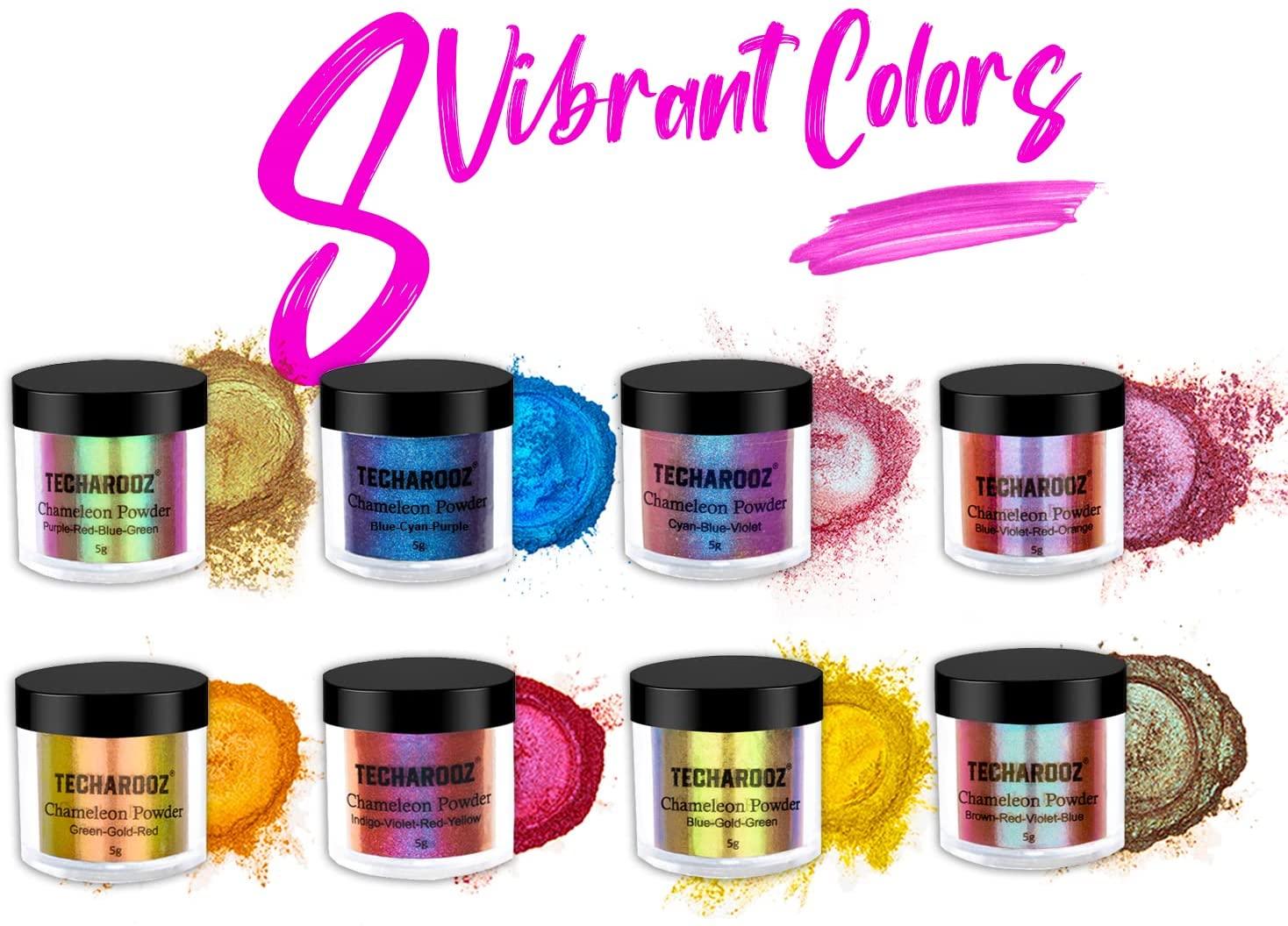 Chameleon Mica Powder - 8 Colors Holographic Color Shift Pigment