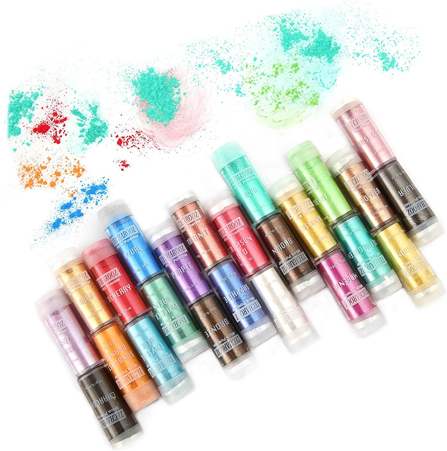 Mica Powder Pigment 25 Color, Epoxy Resin Soaps Lipgloss dye