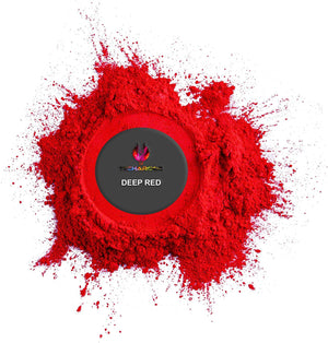 Deep Red Mica Powder for Epoxy Resin 56g / 2oz. Jar - TECHAROOZ 2 Tone Resin Dye Color Pigment Powder for Lip Gloss, Nails, Colorant for Slime Bath Bombs Soap Making & Polymer Clay