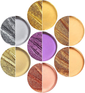 Metallic Pigment Powder – Epoxy Resin Color Pigment, TECHAROOZ 7 Colors x 20ml Ea. Fine Real Mica Metal Dye for Kintsugi Repair, Polymer Clay, Scrapbooking, Papermaking, Slimes, Nails, Jewellery